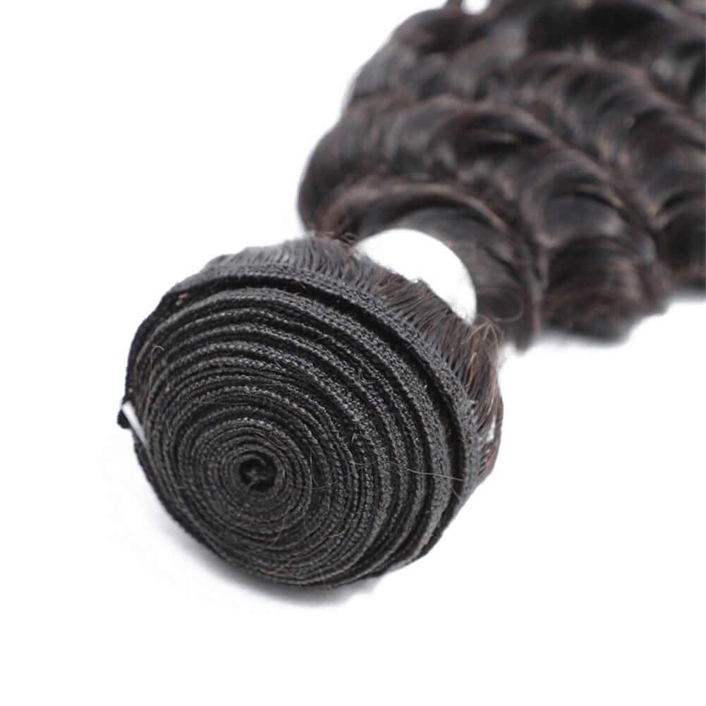 Superlove Deep Wave Hair 3 Bundles With Frontal 13x4 Free Part Lace Frontal 100% Virgin Human Hair - Image 7