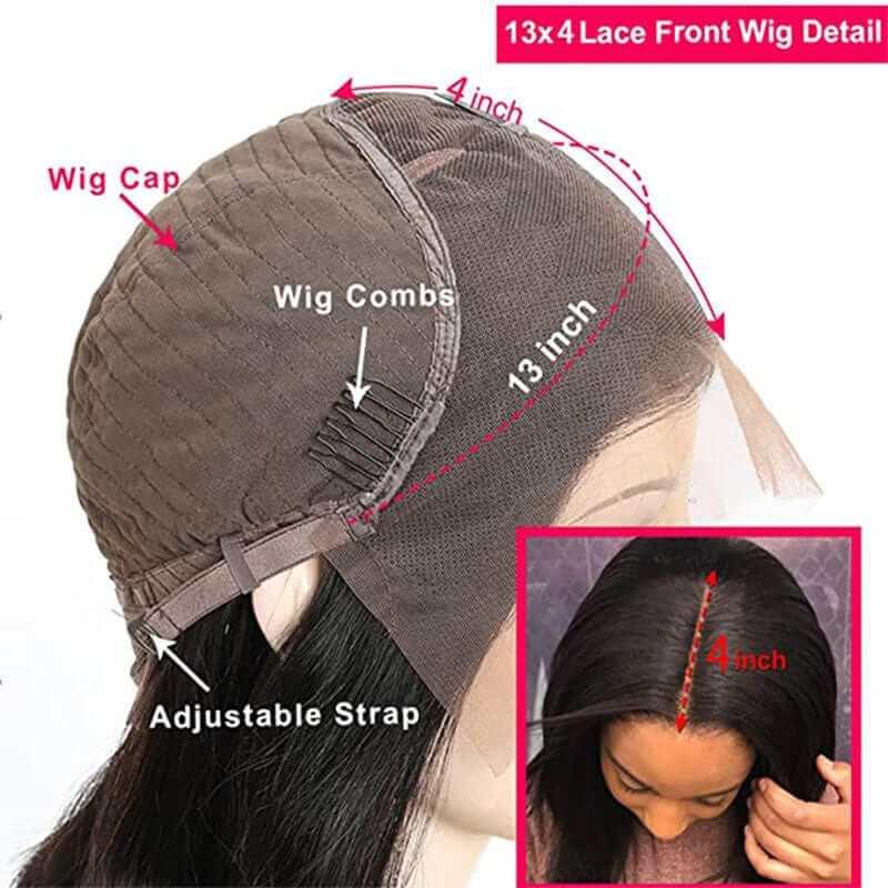 Glueless 13x4  Transparent Water Wave Frontal Wig  with Baby Hair - Image 3