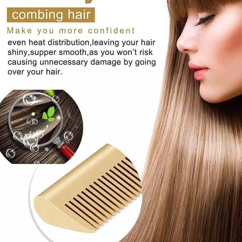Superlove 2 in 1 Hot Comb Straightener Electric Hair Curler Flat Iron Titanium Alloy Hair Curler Brush - Image 5