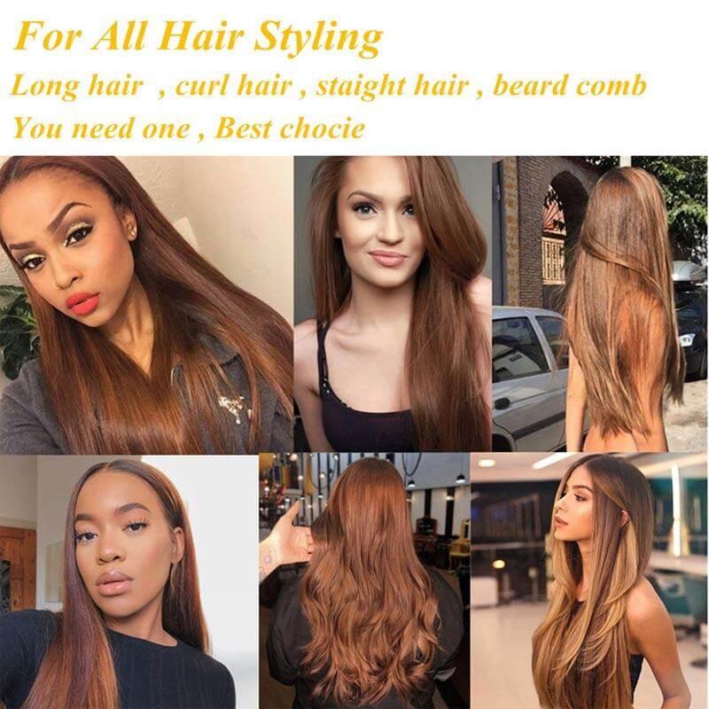Superlove 2 in 1 Hot Comb Straightener Electric Hair Curler Flat Iron Titanium Alloy Hair Curler Brush - Image 8