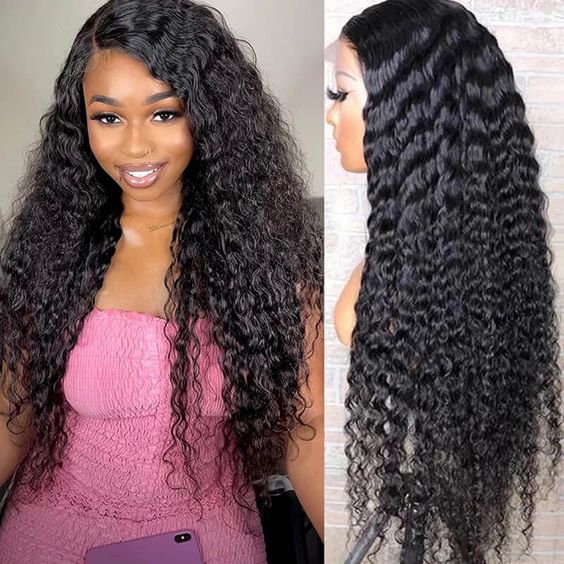 Glueless 4X4 Lace Closure Deep Wave 100% Remy Wig - Image 4