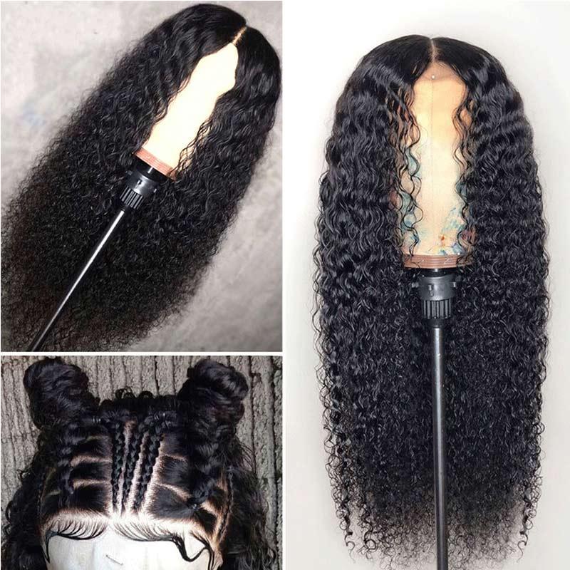 4x4 Lace Closure Wigs Water Wave Wig Mongolian Human Hair Pre Plucked with Baby Hair - Image 3