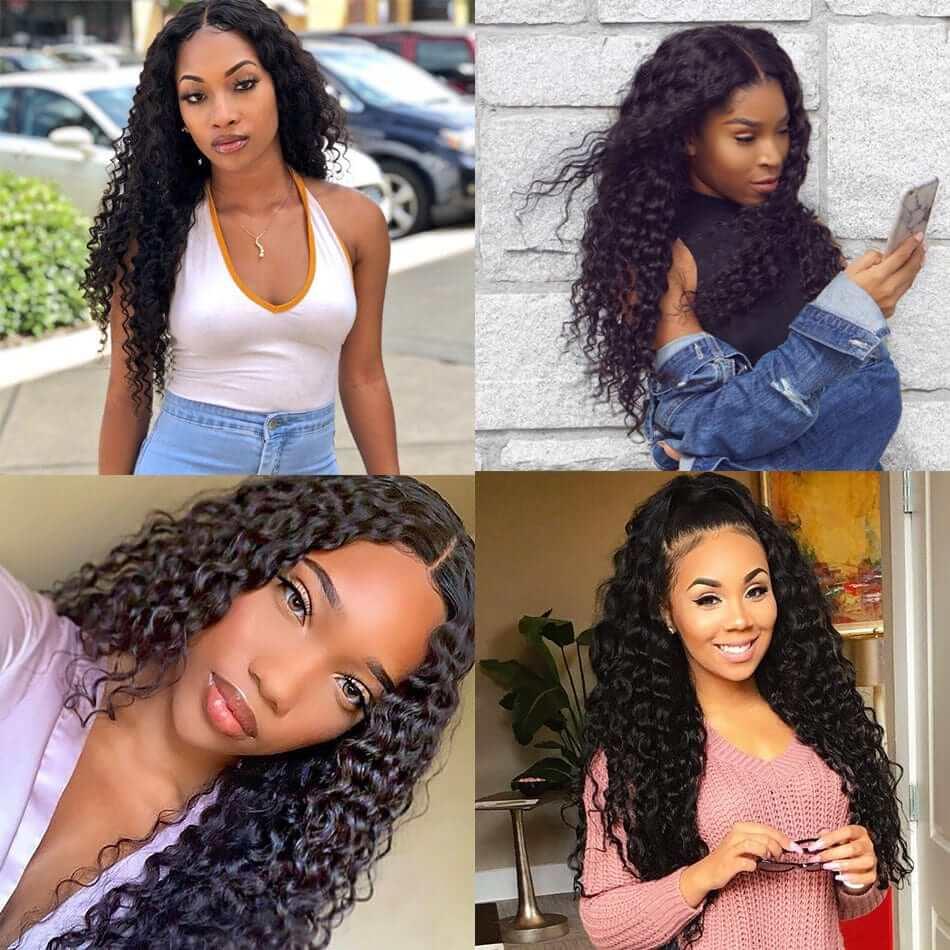 4X4 Lace Curly Wig Brazilian Human Hair Wigs 150% density - Image 3