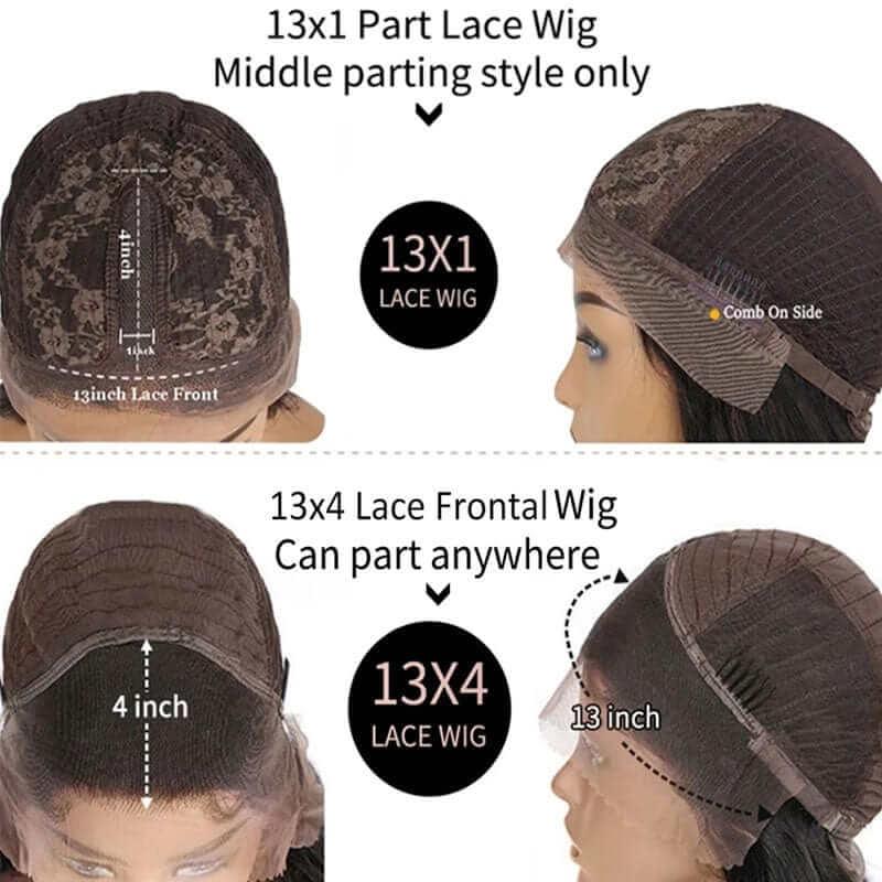 Ear to Ear Lace Frontal Bob Wig Straight Human Hair Natural Hairline Pre-Pucked Middle Part 13x1 Lace Wig Peruvian Hair - Image 4