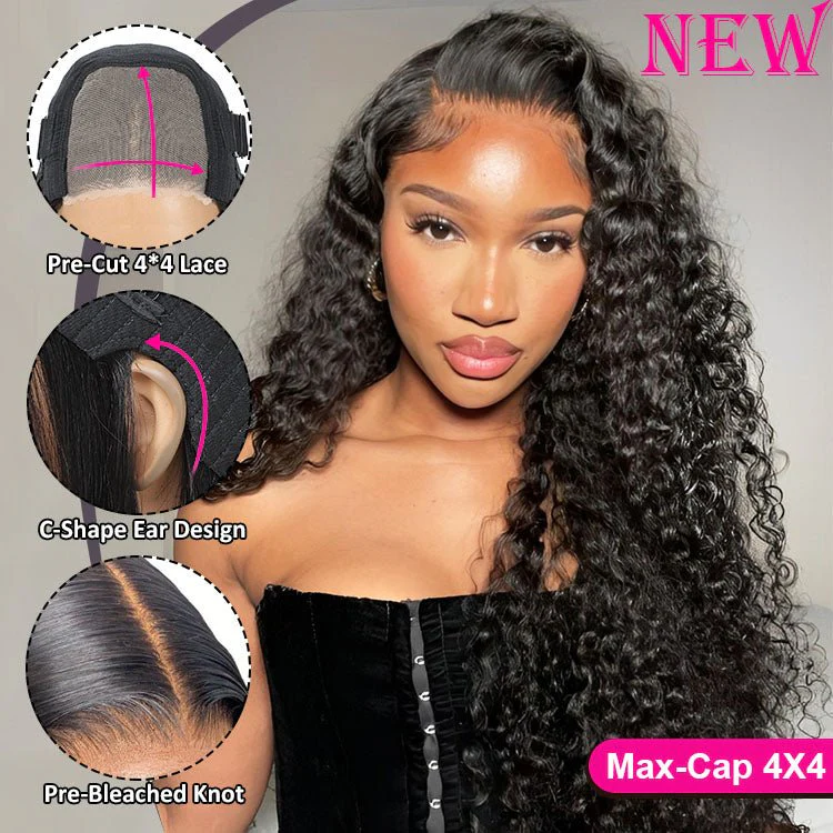 Glueless Max-cap Superlove Wear Go Pre-Cut 20 inch Curly Wig