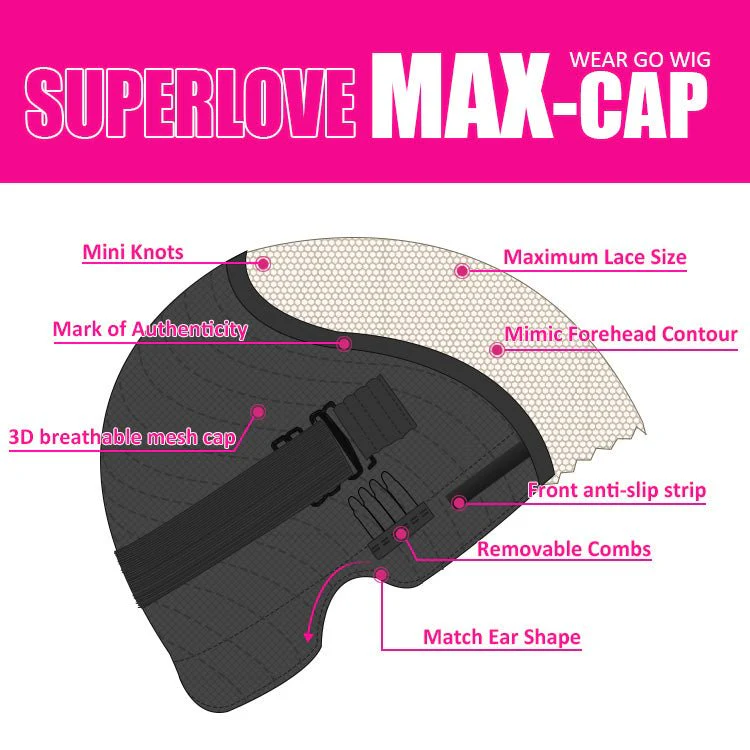 Glueless Max-cap Superlove Wear Go Pre-Cut 20 inch Curly Wig - Image 3
