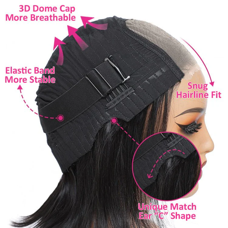 Glueless Max-cap Superlove Wear Go Pre-Cut 10 inch Straight Hair BOB Wig - Image 3