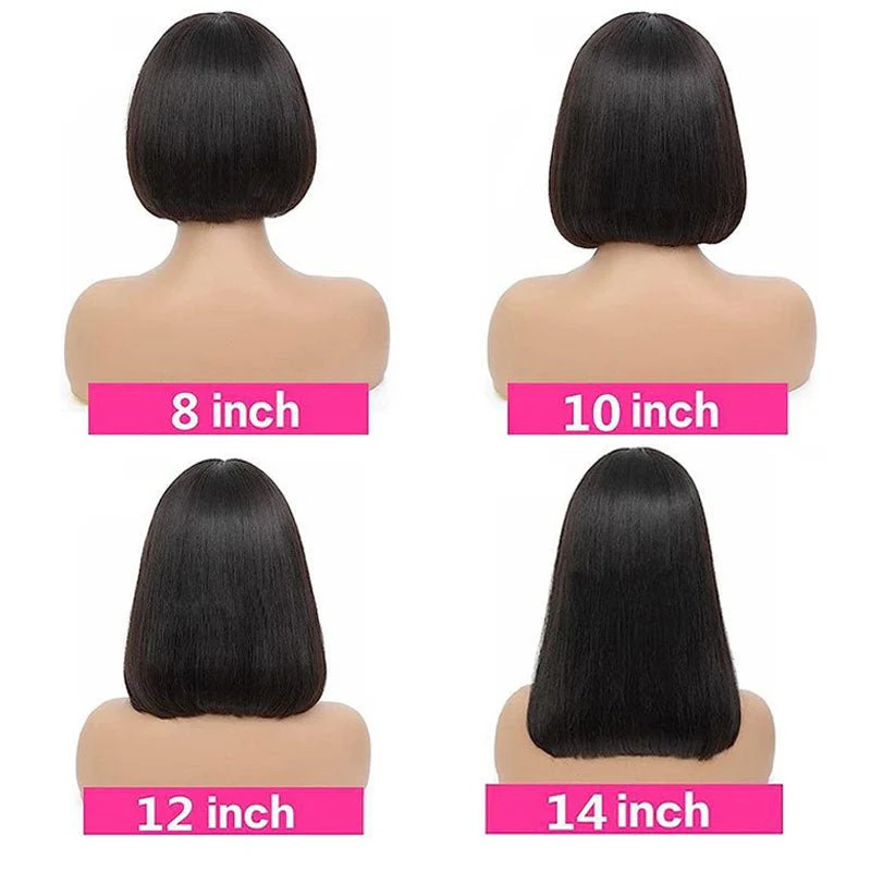 Lightning Deal 4x4 Lace Closure Bob Straight Wig - Image 5