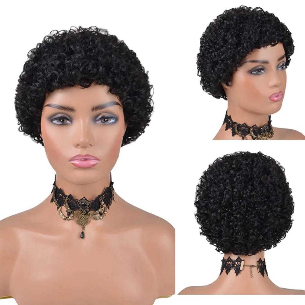 Flash Sale | ReadytoGo Glueless Pixie Dry Perm Short Curly Human Hair - Image 3