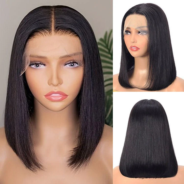 ReadytoGo 13x4 Lace Closure Glueless Bob Straight human Wigs - Image 3