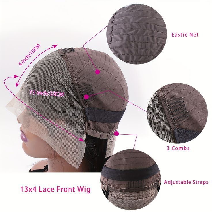 ReadytoGo 13x4 Lace Closure Glueless Bob Straight human Wigs - Image 4