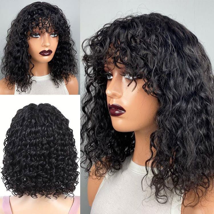 Superlove Readytogo Glueless Water wave Short Bob Wig with Bangs - Image 3
