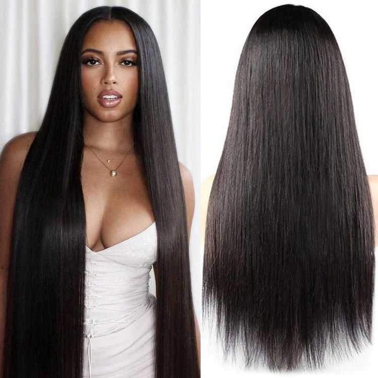Glueless 13x4 HD Transparent Lace Frontal Straight Wigs For Women - Image 4