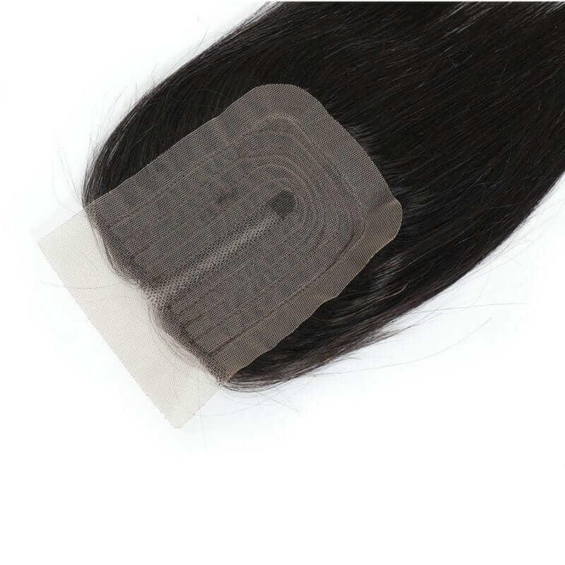 Straight Human Hair 4x1 T Part Lace Closure Only Natural Black - Image 3