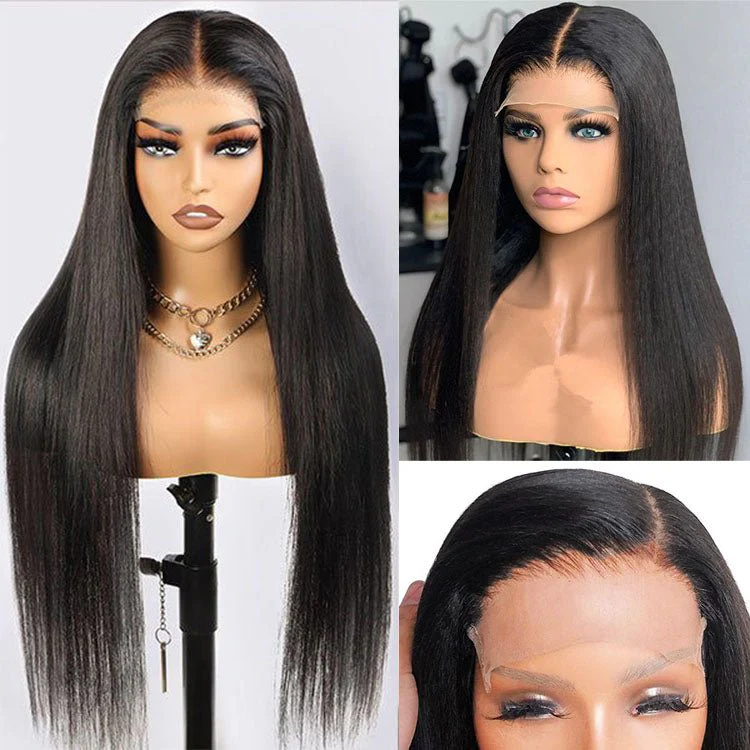ReadytoGo Glueless 3 Way Straight Closure Wig 100% Brazilain Human Hair - Image 3