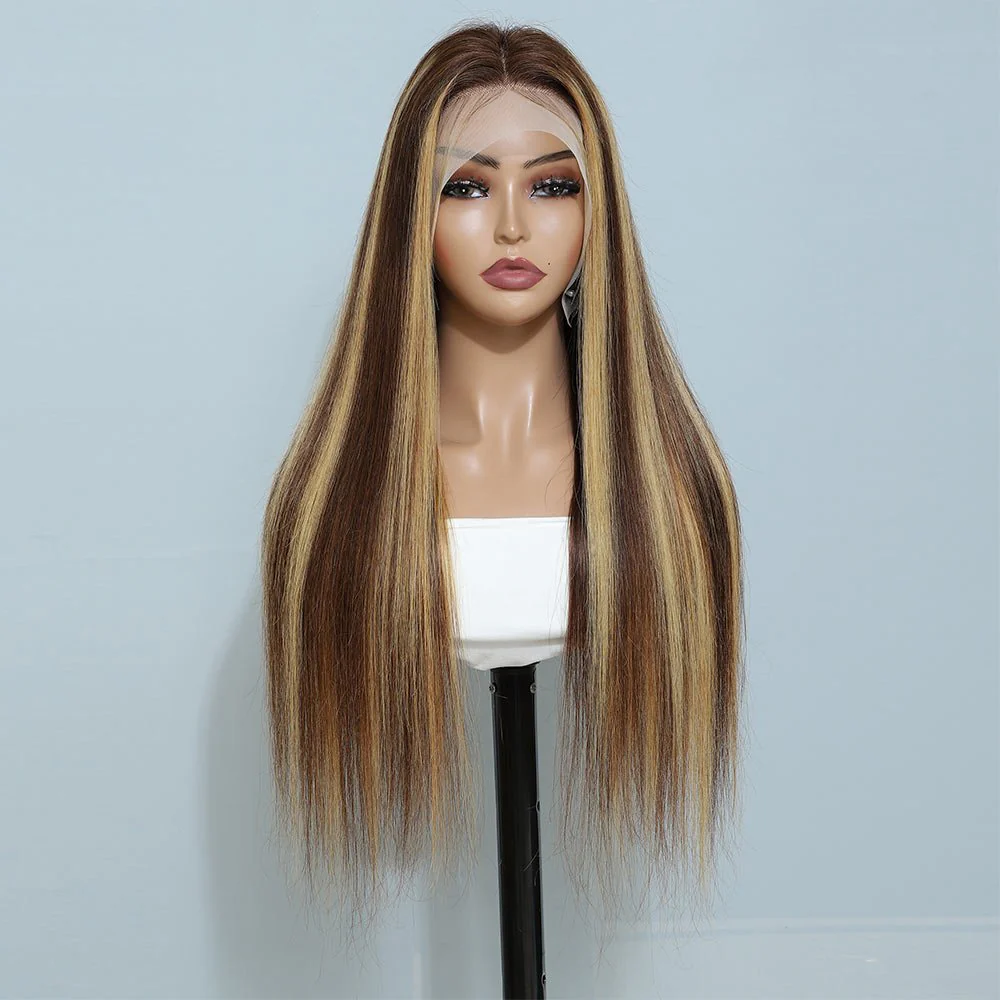 13x4 Lace Frontal Wig 20 Inch Straight #4/27 Colored - Image 4