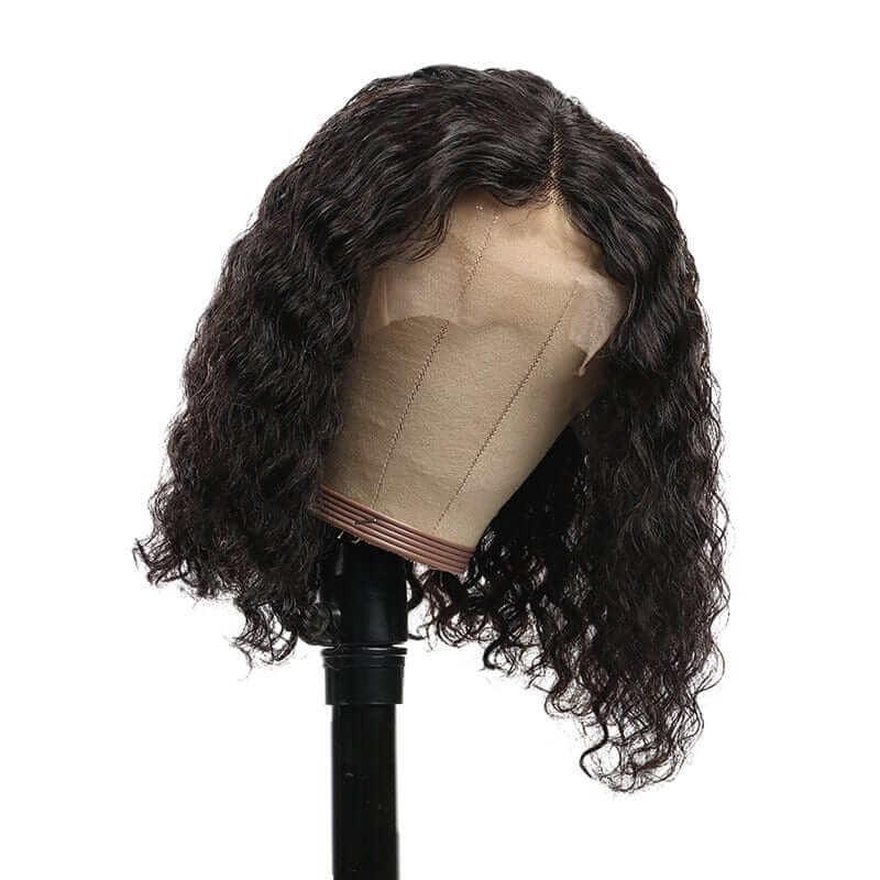 Water Wave Bob Wig 4x4 Lace Closure Human Hair Wigs Brazilian Hair - Image 5