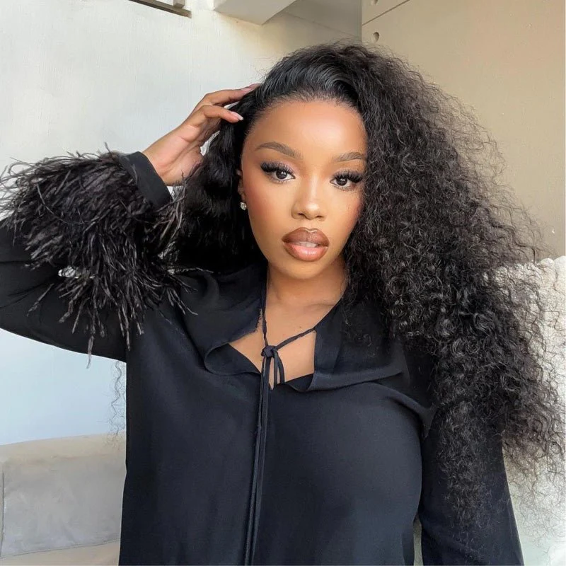 Glueless Water Wave 13x4 Frontal Lace Wig Full Volume 100% Human Hair - Image 3
